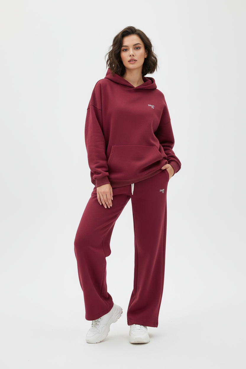 KAPUZENPULLOVER BORDO