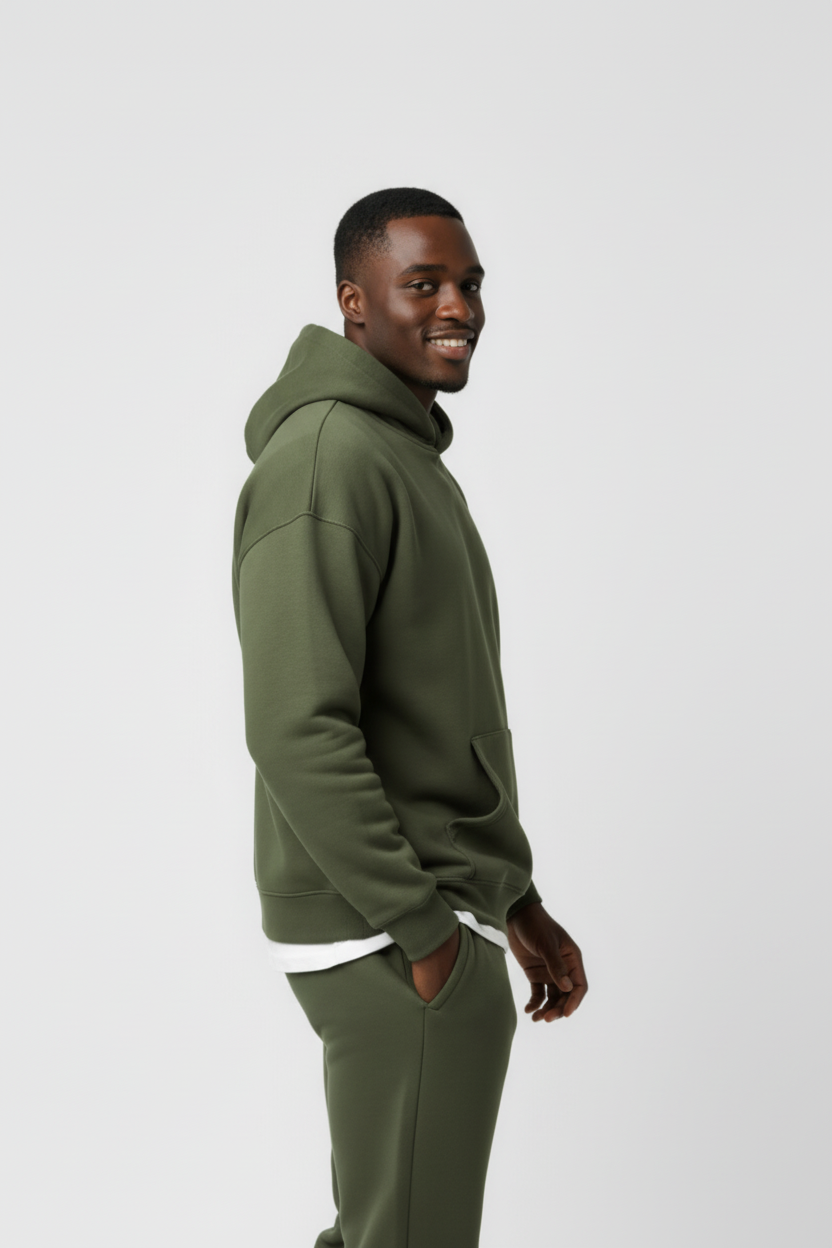 KAPUZENPULLOVER DARK GREEN